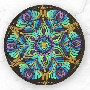 Plume d’Émeraude - 30 CM MANDALA