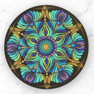 Plume d’Émeraude - 30 CM MANDALA